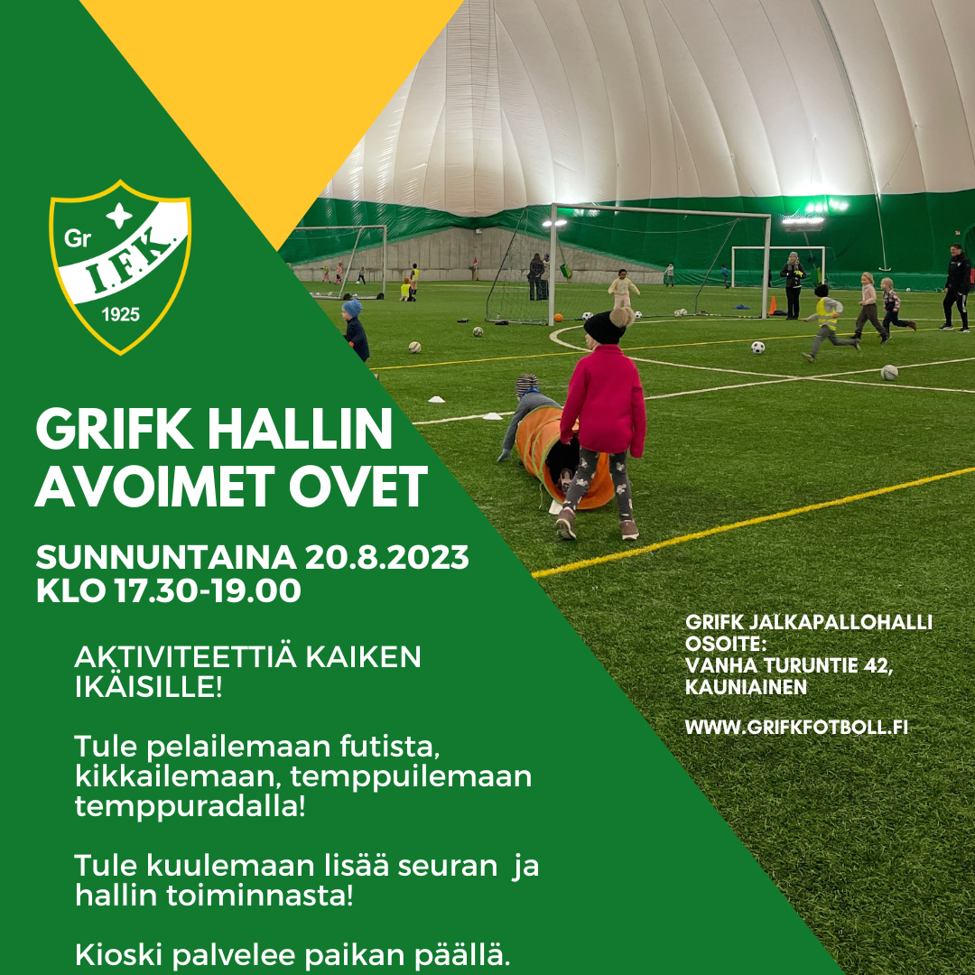 GrIFK halli avoimet ovet 20.8.2023