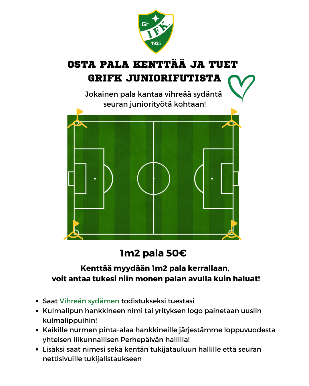 OSTA PALA KENTTÄÄ JA TUET GRIFK JUNIORIFUTISTA_ig