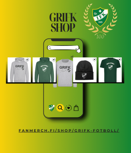 UUSI GRIFK Fanituotteiden verkkokauppa nyt avattu! Klikkaa kuvaa.