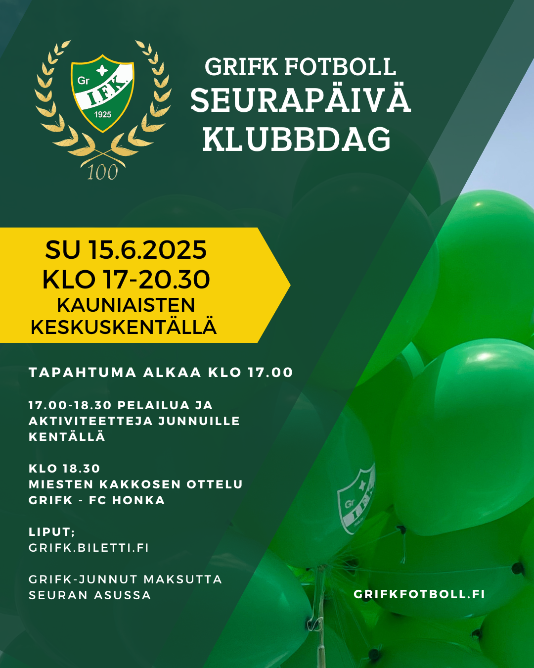 Seurapäivä 15.6.2025 Seurapäivä 15.6.2025