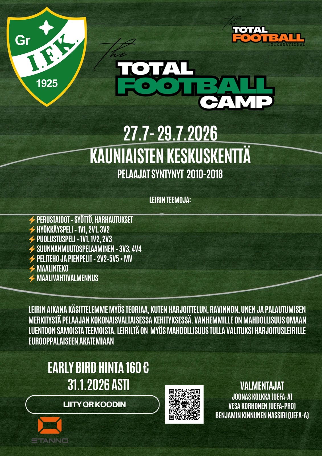 total football camp kesä 2026