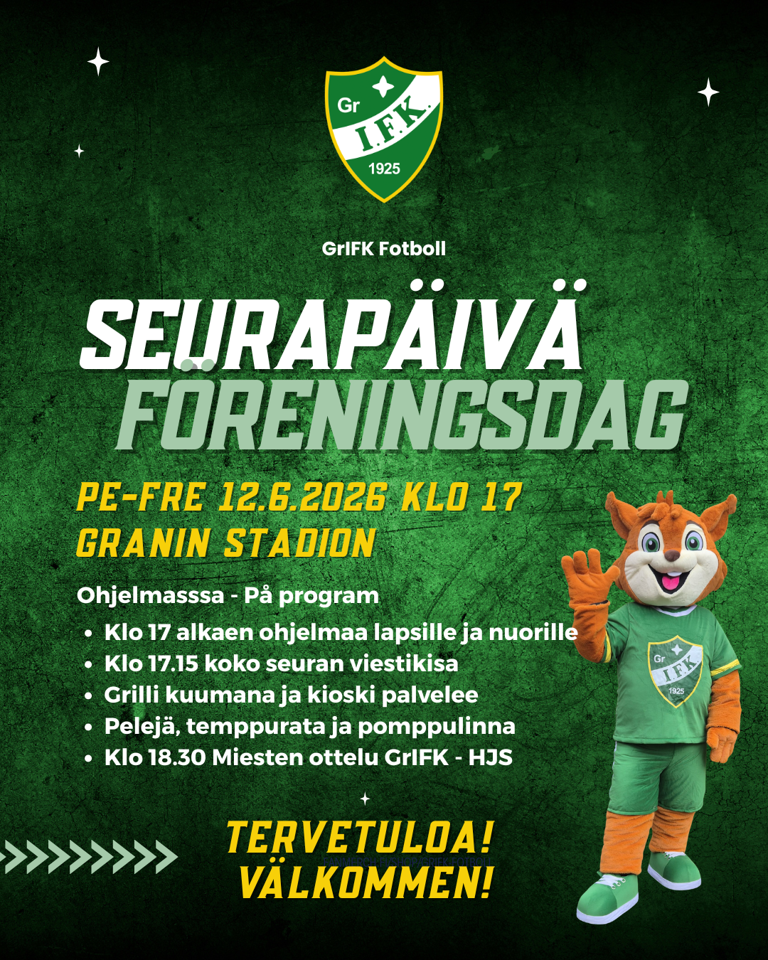 GrIFK Fotboll seurapäivä 12062026