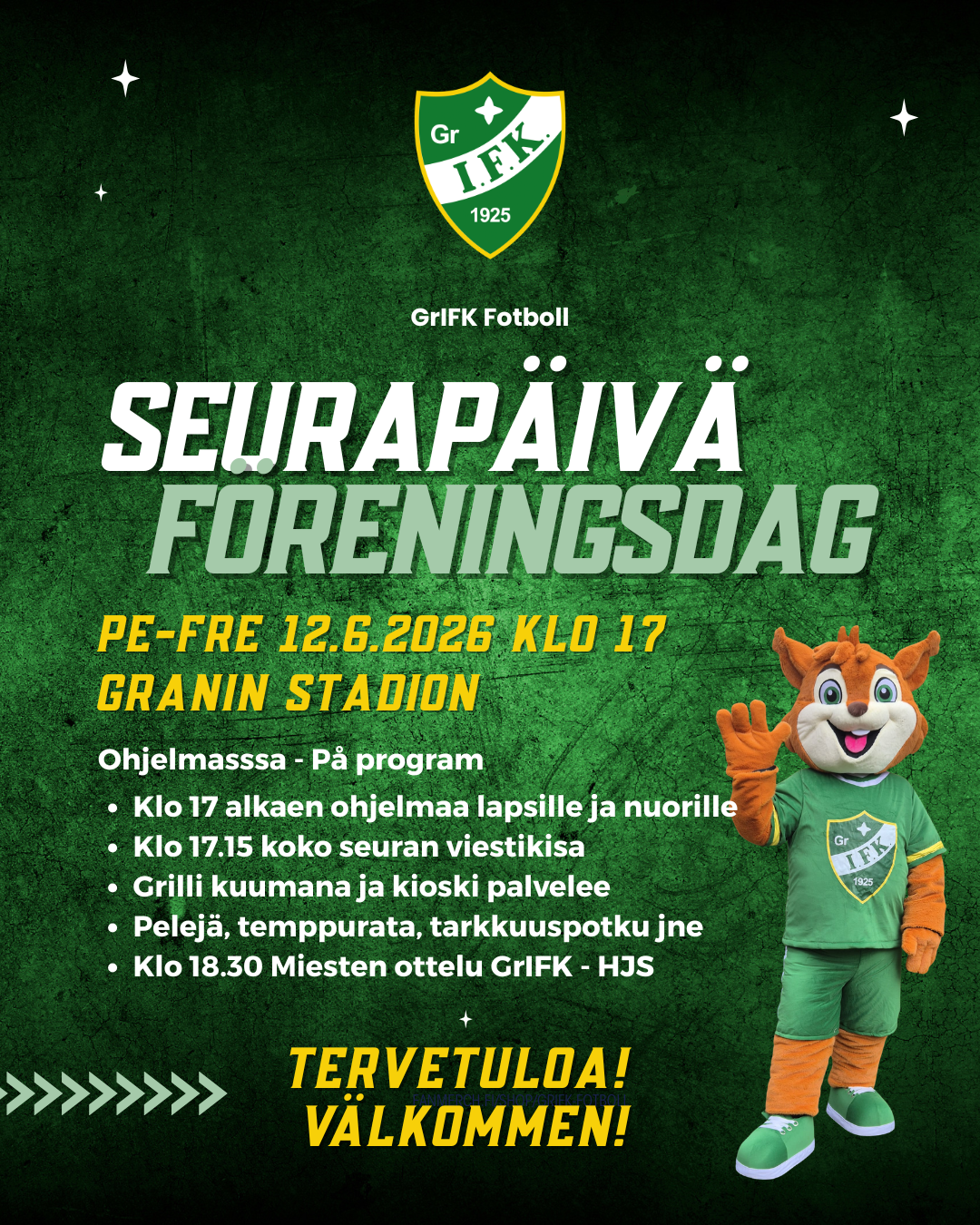 GrIFK Fotboll seurapäivä 2026