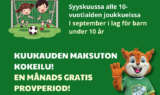 ⚽ Tule mukaan jalkapalloon – maksuton syyskuu uusille pelaajille! 💚