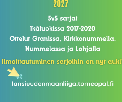 Länsi-Uudenmaan Liiga käynnistyy kesällä 2027